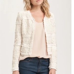 TRUTH AND PRIDE Cream Lace & Fringe Open Jacket